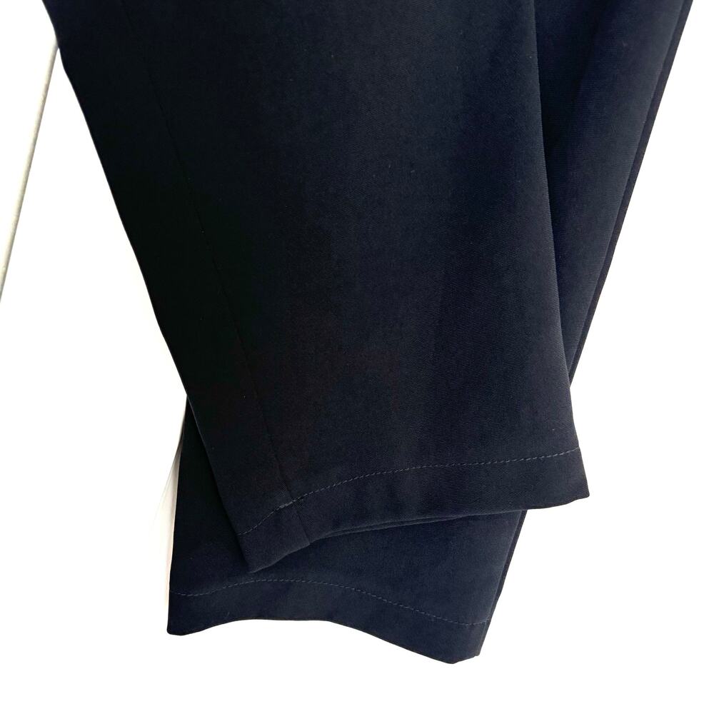 Chanel Uniform Ankle Pants Black Cropped Trousers Logo Buttons Mid Rise Size 38 - Picture 5 of 7